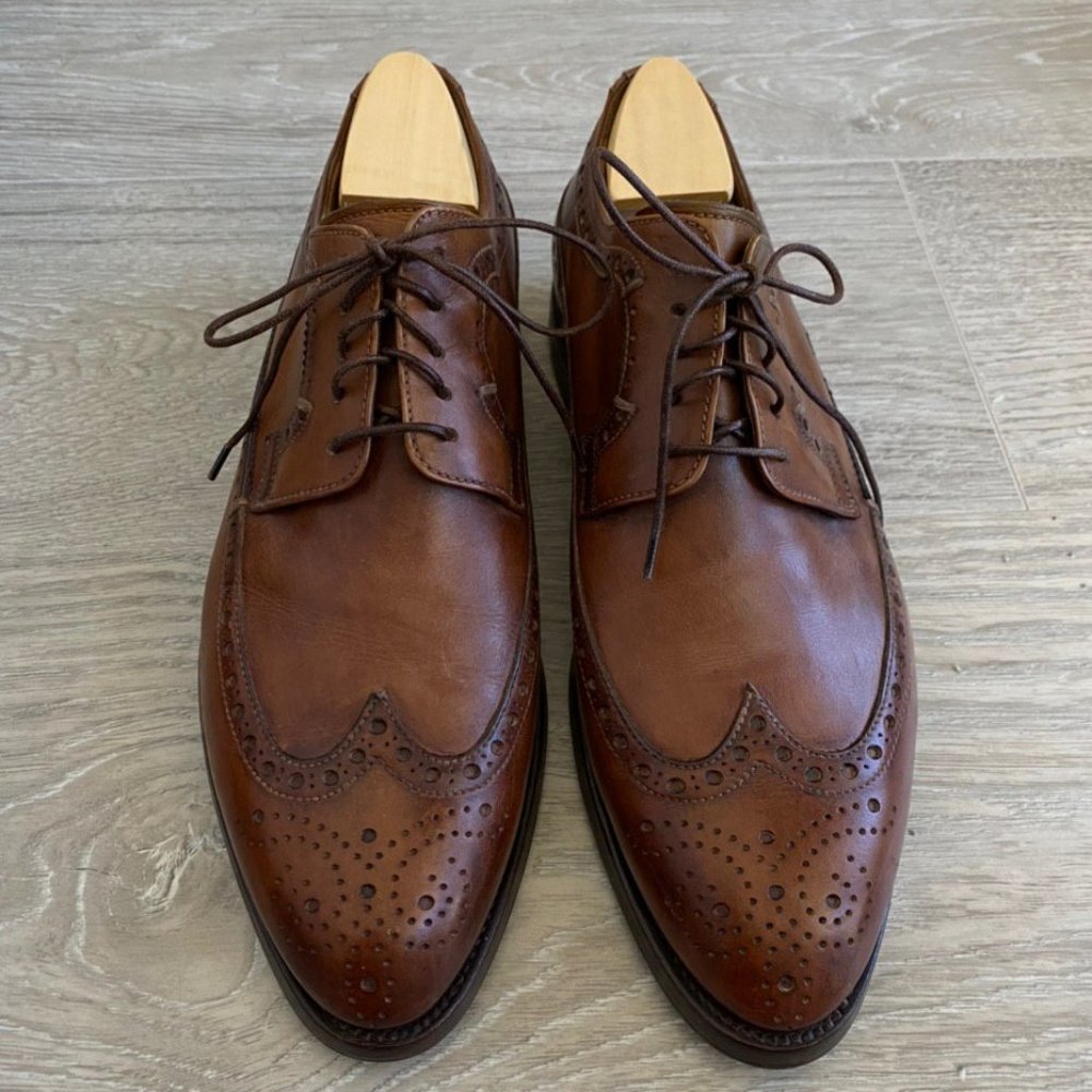 J.M. WESTON Wingtips Brown Shortwing Brogue Shoe S
